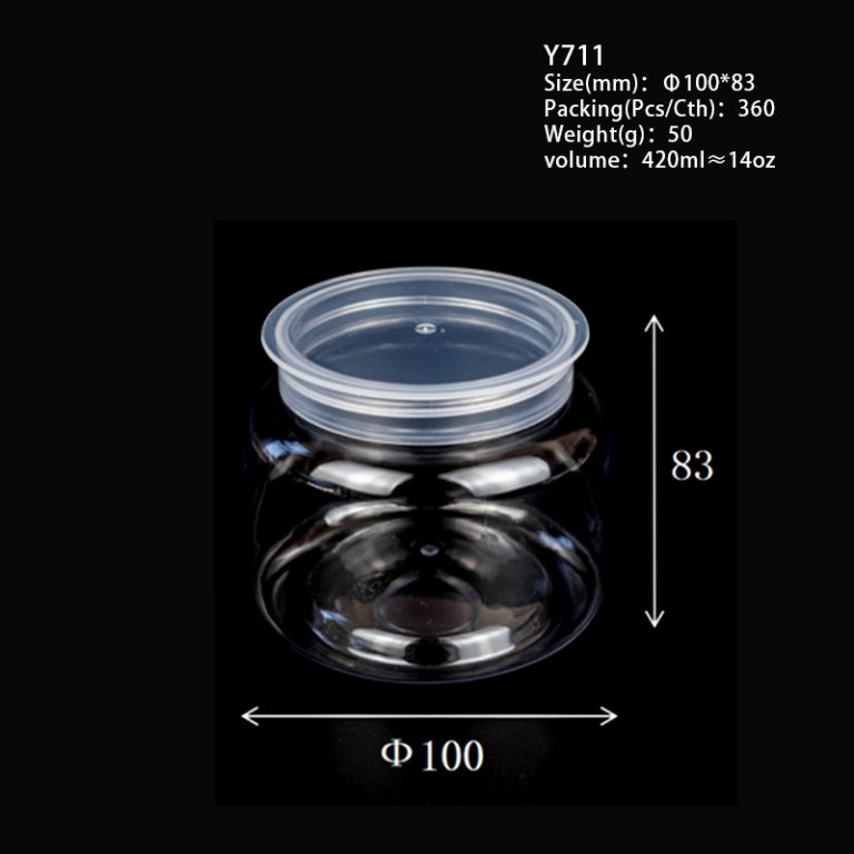 14oz Clear Plastic Jars with Lids,Wide-Mouth Refillable Storage Containers,Empty Round Containers for Candy,Beads,Lotion,Slime Making and Food Storage