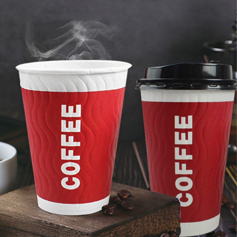 Disposable Hot Beverage Paper Coffee Cups with Lids - briwellpack