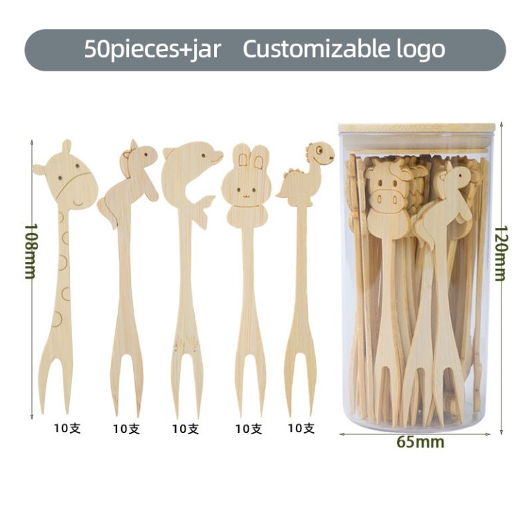 Disposable Cute bamboo forks